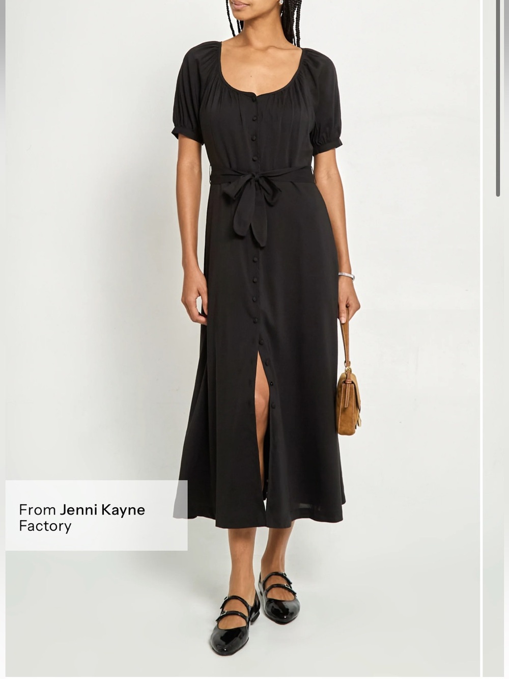 o.p.t Joanna Dress Women'Small Black Midi Dress Small NWT